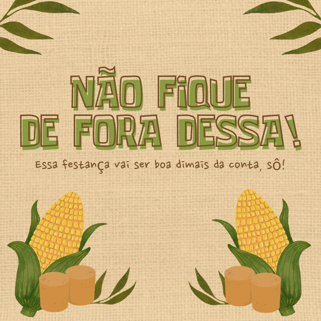 Não fique de fora dessa! Essa festança vai ser bão demais da conta, sô!