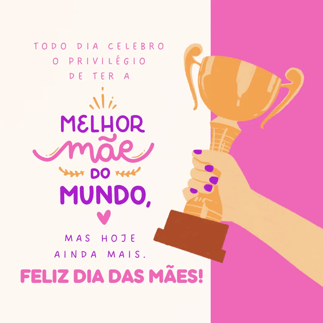 Todos os dias celebro o privilégio de ter a melhor mãe do mundo, mas hoje ainda mais. Feliz Dia das Mães!