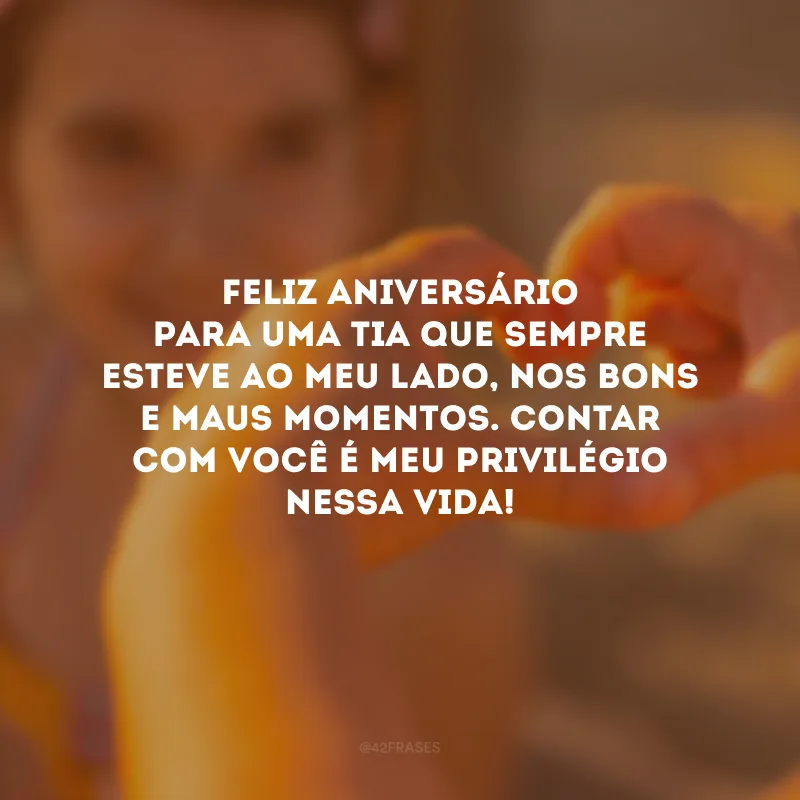 Feliz aniversário para uma tia que sempre esteve ao meu lado, nos bons e maus momentos. Contar com você é meu privilégio nessa vida!