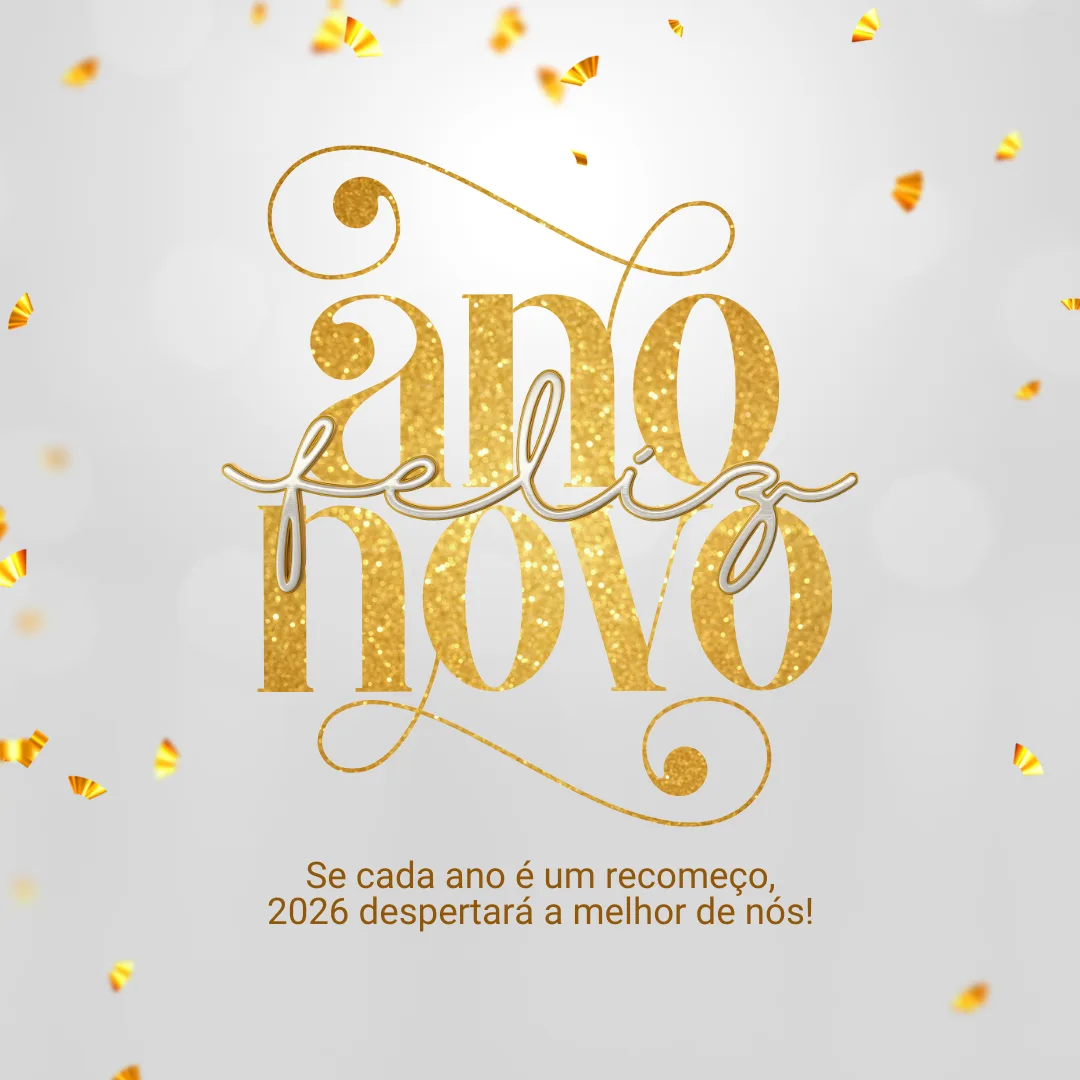 Se cada ano é um recomeço, 2026 despertará a melhor de nós! Feliz Ano Novo!